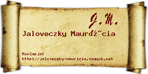 Jaloveczky Maurícia névjegykártya